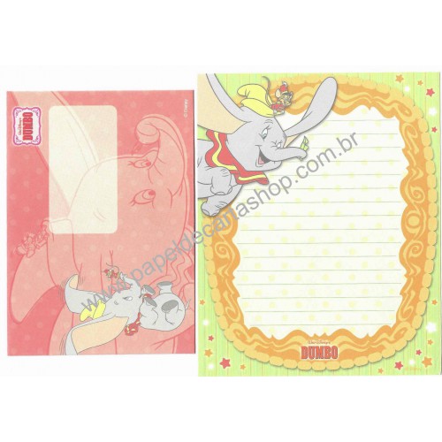 Kit 3 Conjuntos de Papeis de Carta Disney Dumbo
