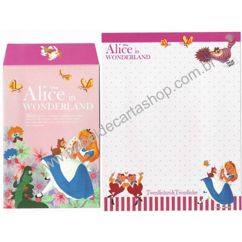 Kit 2 Conjuntos de Papéis de Carta Disney Alice CRX
