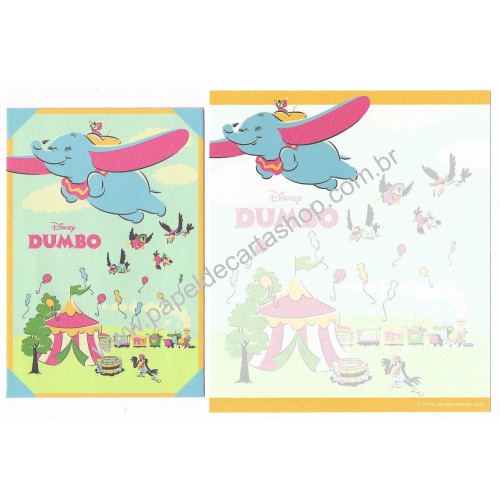 Kit 2 Conjuntos de Papeis de Carta Disney Dumbo