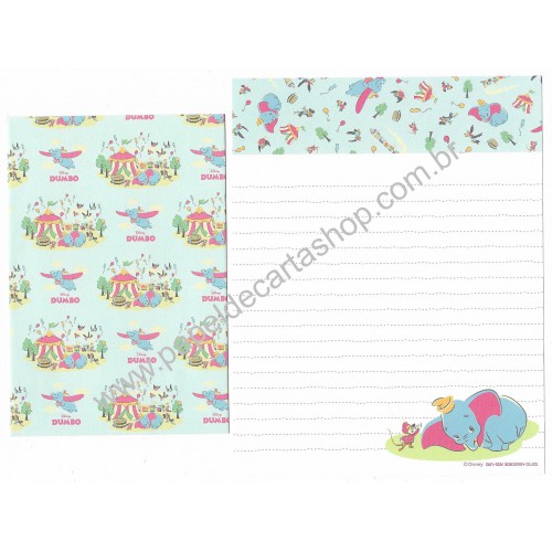 Kit 2 Conjuntos de Papeis de Carta Disney Dumbo