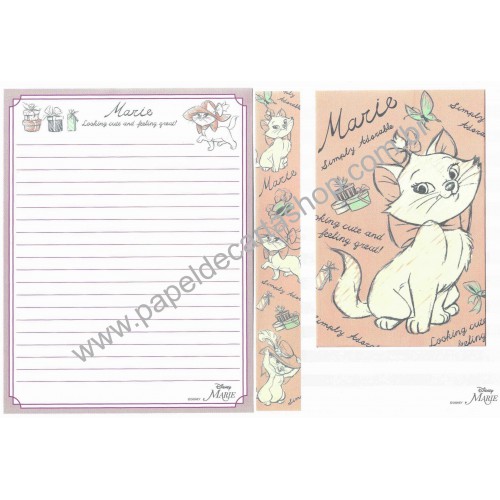 Kit 2 Conjuntos de Papeis de Carta Disney Marie Simply Adorable