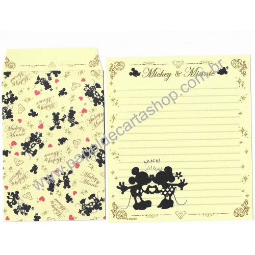 Kit 2 Conjuntos de Papeis de Carta Disney Mickey & Minnie Curious