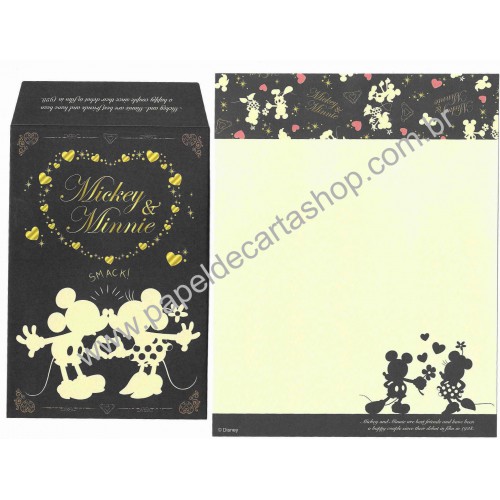 Kit 2 Conjuntos de Papeis de Carta Disney Mickey & Minnie Curious
