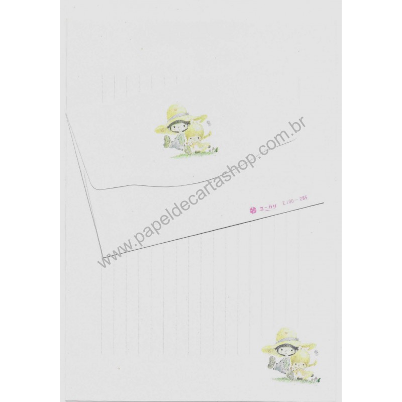 Conjunto de Papel de Carta Importado CAM Kokuyo Japão