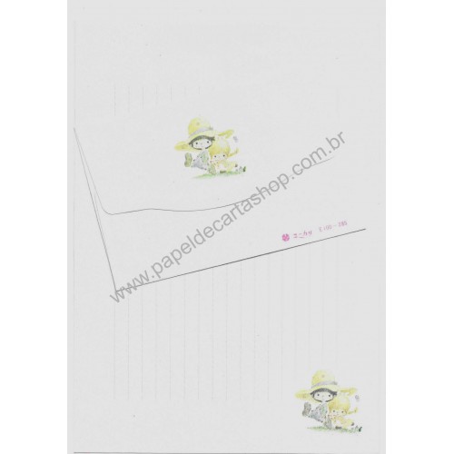 Conjunto de Papel de Carta Importado CAM Kokuyo Japão