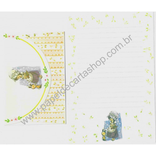 Conjunto de Papel de Carta Antigo Boon Boon CAZ Lyric Japão