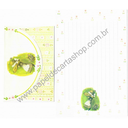 Conjunto de Papel de Carta Antigo Boon Boon CVD Lyric Japão