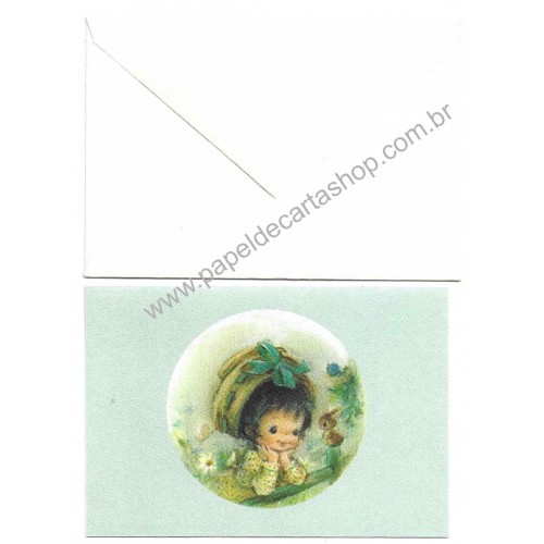 Notecard Cartão Antigo Importado CAZ Hallmark