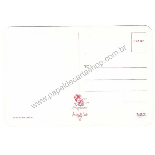 Postcard Antigo Importado Angelove Susy Angel Ruth Morehead Ambassador