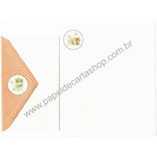 Conjunto de Papel de Carta Antigo Importado Susy Angel XAL