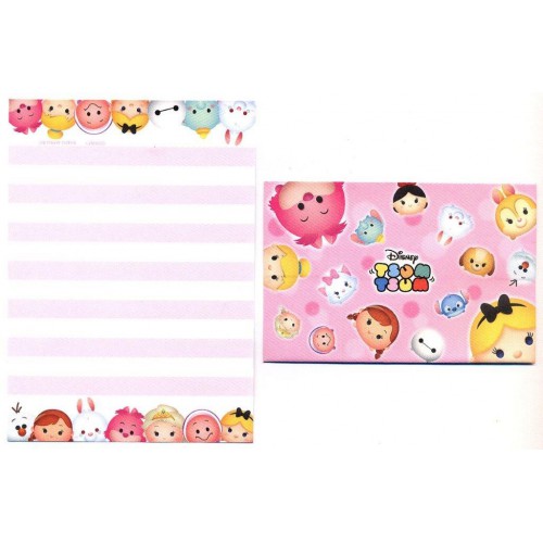 Kit 2 Conjuntos de Mini-Papéis de Carta Alice Disney TSUM TSUM