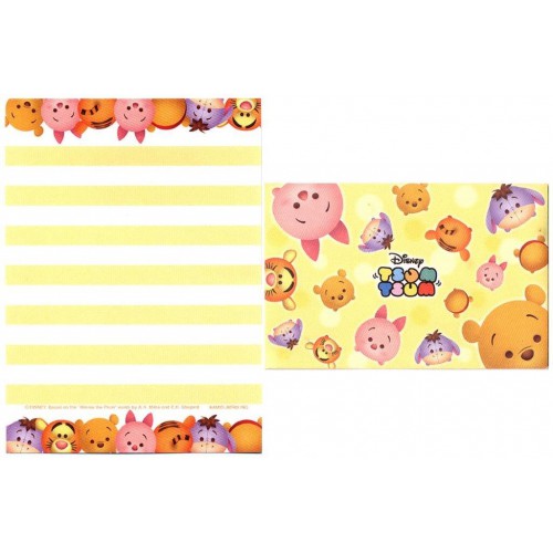 Kit 2 Conjuntos de Mini-Papéis de Carta POOH Disney TSUM TSUM