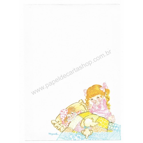 Anos 80. Papel de Carta Antigo Nacional Coleção Margarethe 18