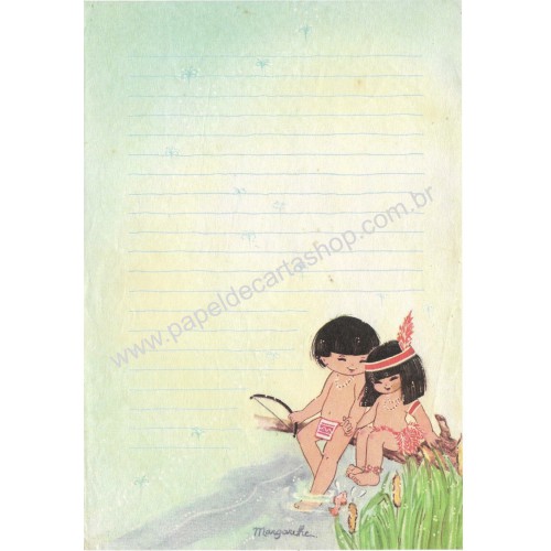 Anos 80. Papel de Carta Antigo Nacional Coleção Margarethe 28