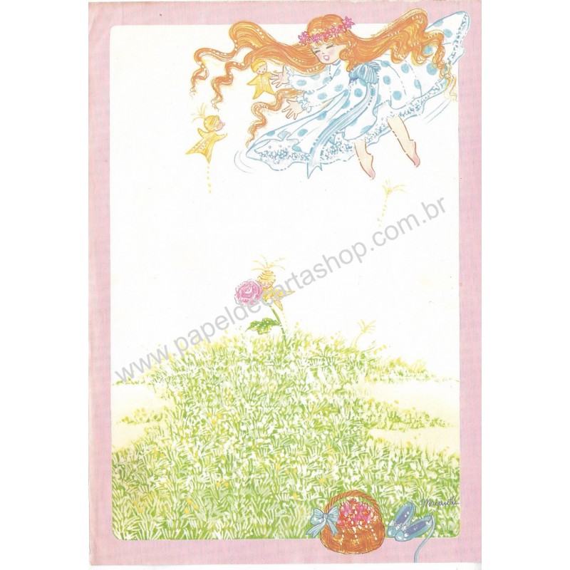 Anos 80. Papel de Carta Antigo Nacional Coleção Margarethe 34