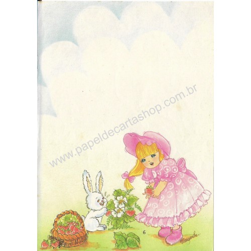 Anos 80. Papel de Carta Antigo Nacional Coleção Margarethe 06