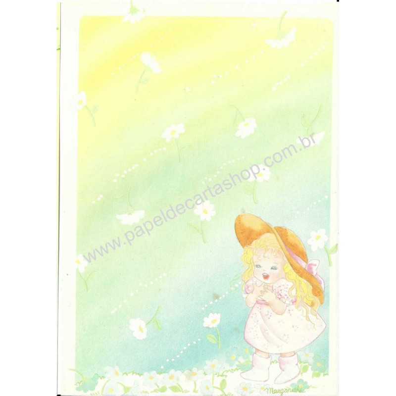 Anos 80. Papel de Carta Antigo Nacional Coleção Margarethe 35