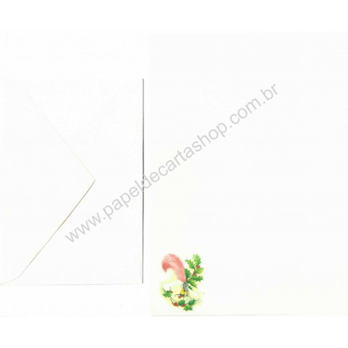 Conjunto de Papel de Carta Antigo Importado Mouse Holiday Hallmark