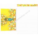 Conjunto de Papel de Carta Antigo Importado Yellow Charmers Hallmark
