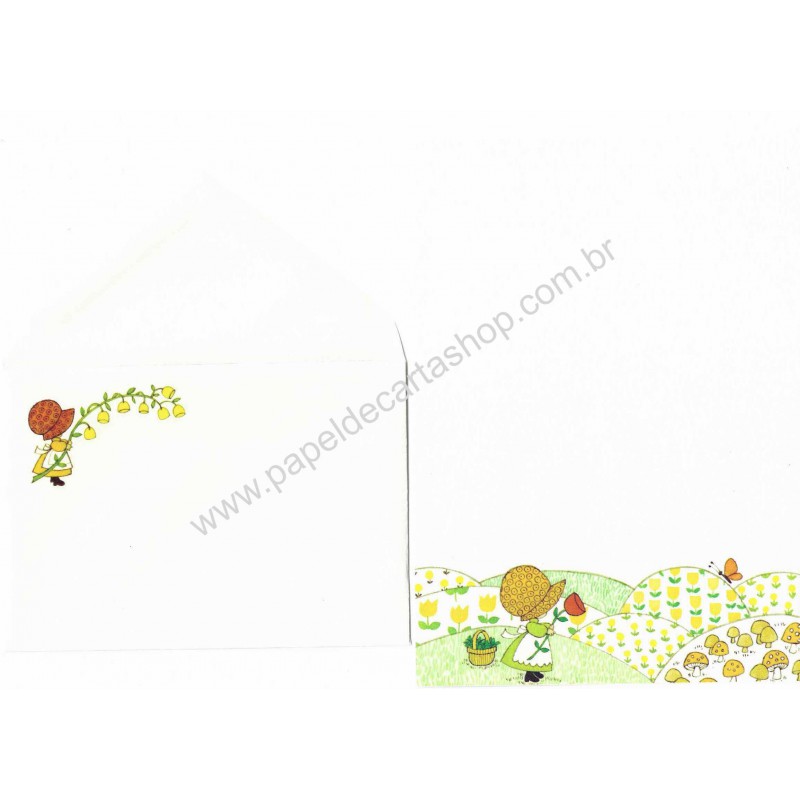 Conjunto de Papel de Carta Antigo Importado Garden Charmers Hallmark