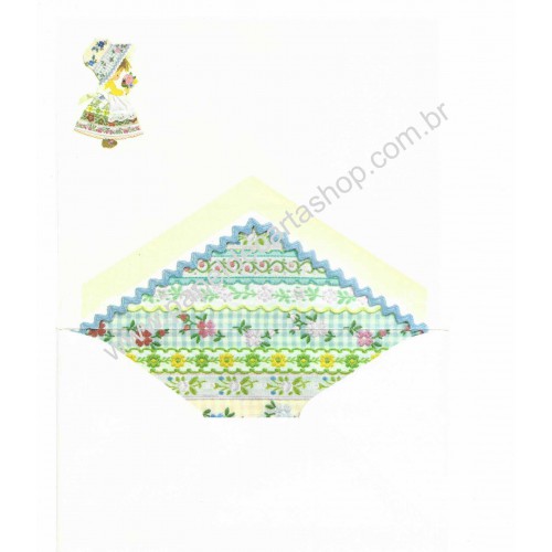 Conjunto de Papel de Carta Antigo Importado Lady Charmers Hallmark