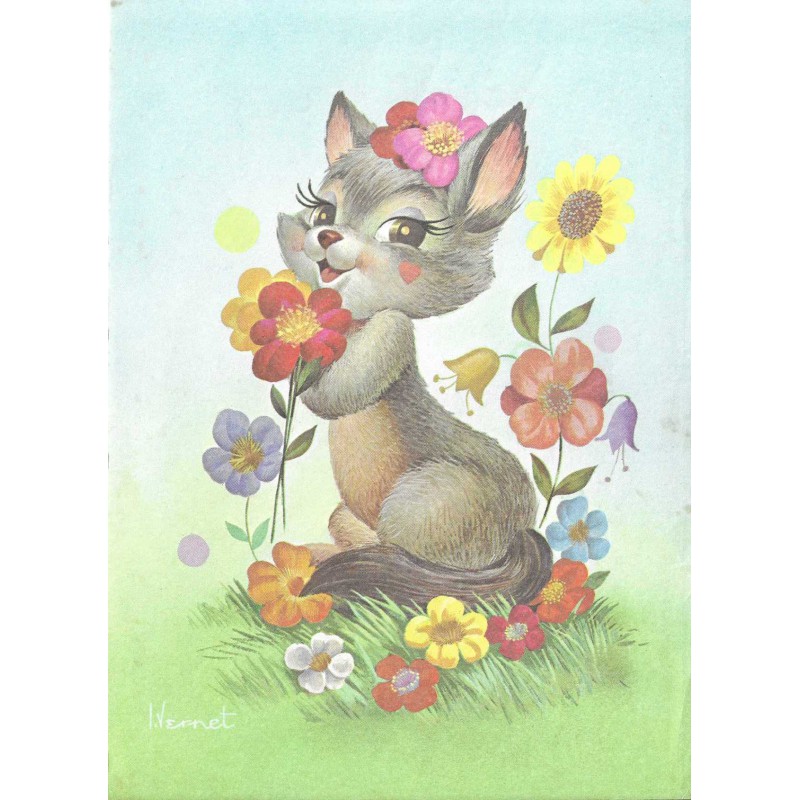 Papel de Carta Antigo Bichinhos 123 Vernet
