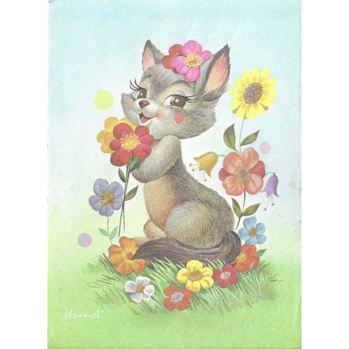 Papel de Carta Antigo Bichinhos 123 Vernet