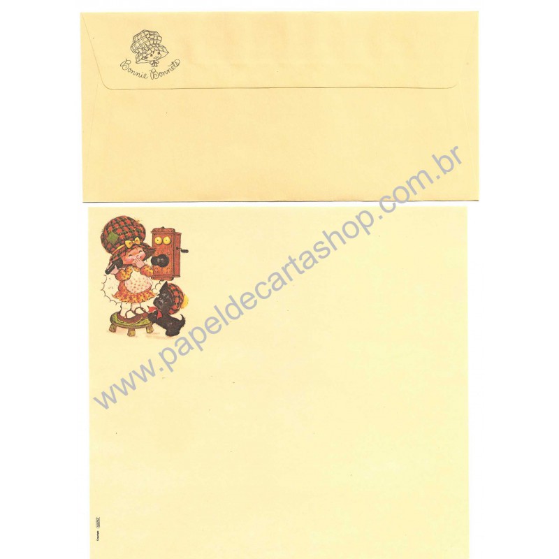 Conjunto de Papel de Carta Antigo Importado Bonnie Bonnets GLA