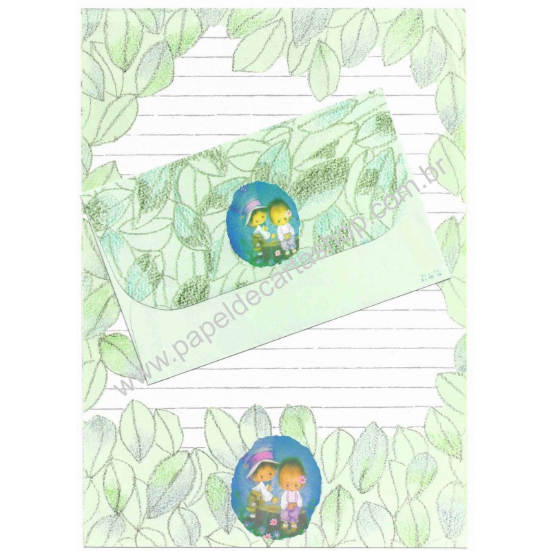 Conjunto de Papel de Carta Importado CVD Japão