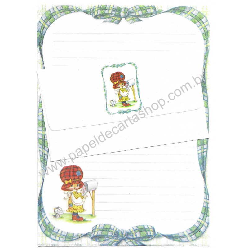 Conjunto de Papel de Carta Antigo Importado Bonnie Bonnets Taiwan