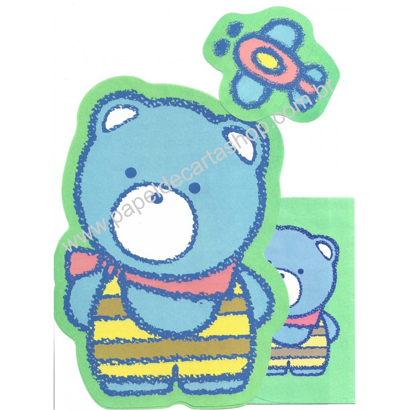 Ano 1984. Conjunto de Papel de Carta Antigo Cheery Chums Plane Sanrio
