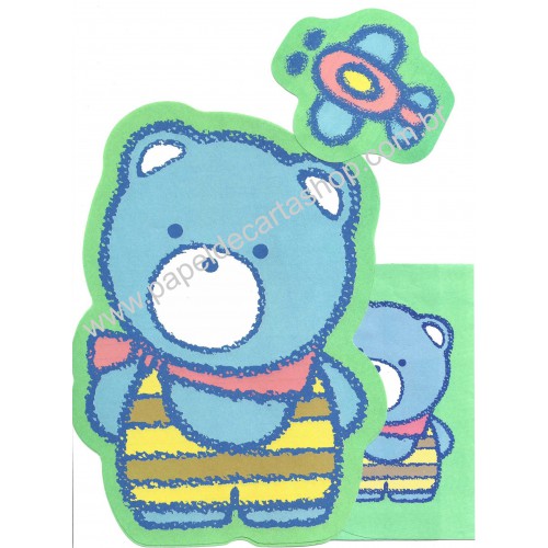 Ano 1984. Conjunto de Papel de Carta Antigo Cheery Chums Plane Sanrio