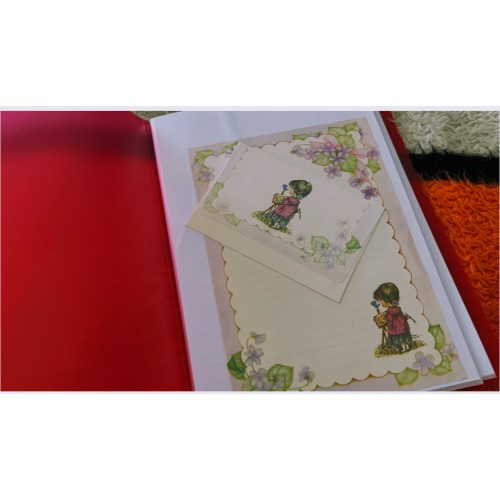 Pasta & Coleção Papeis de Carta Antigos Japoneses Menininhas