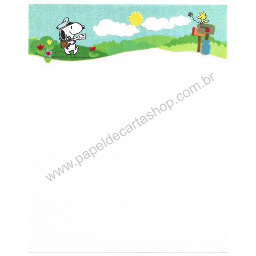 Papel de Carta Antigo Snoopy Cartas Hallmark Crown