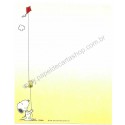 Papel de Carta Antigo Snoopy Pipa Hallmark Crown