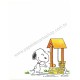 Papel de Carta Antigo Snoopy Poço Hallmark Crown