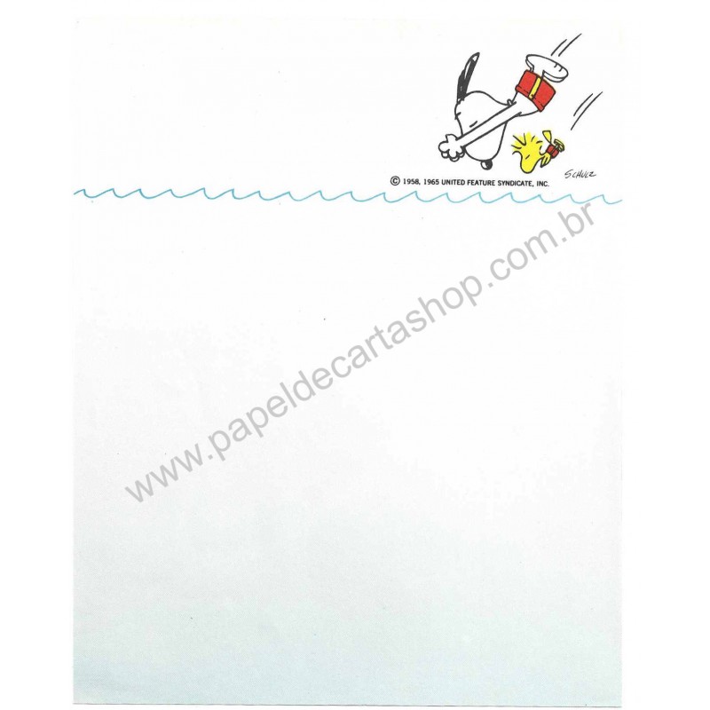 Papel de Carta Antigo Snoopy Mergulho Hallmark Crown