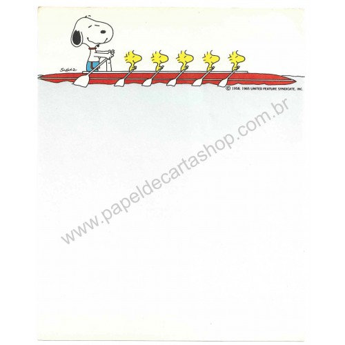 Papel de Carta Antigo Snoopy Remo Hallmark Crown