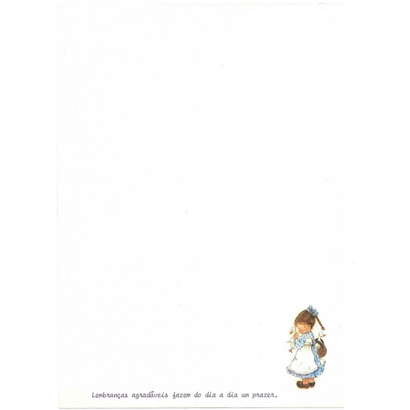 Papel de Carta Antigo Cromocart Menininhas 3.1 COM FRASE