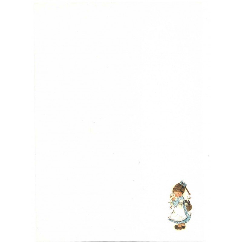 Papel de Carta Antigo Cromocart Menininhas 3 SEM FRASE