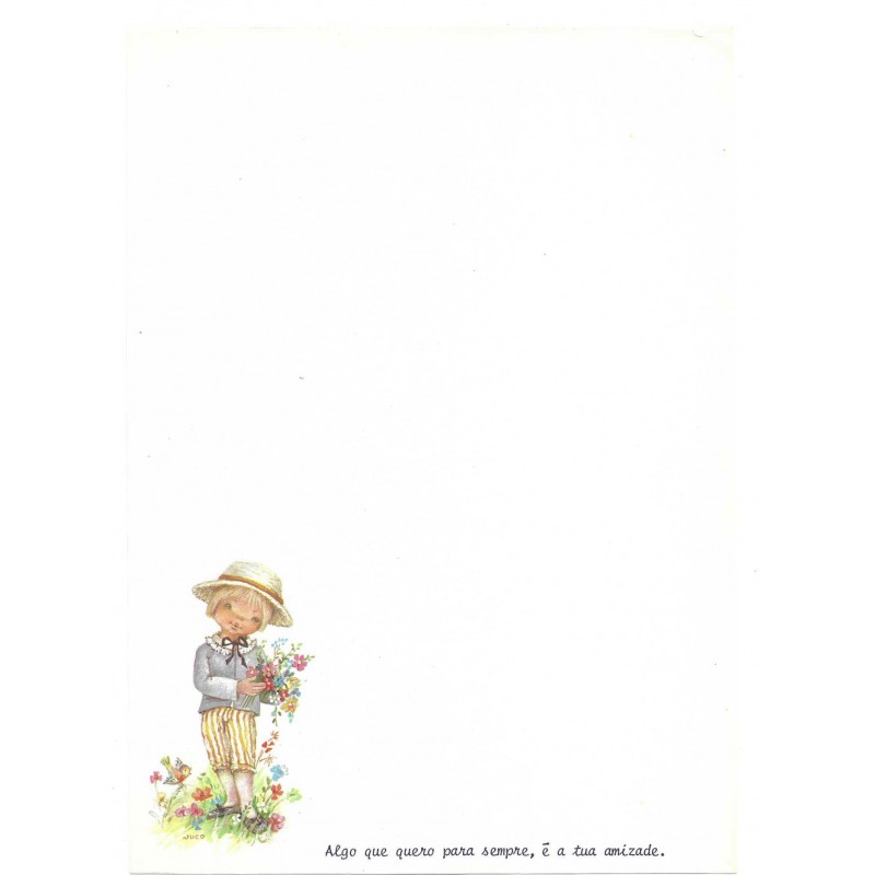 Papel de Carta Antigo Cromocart NUCO 1 COM FRASE