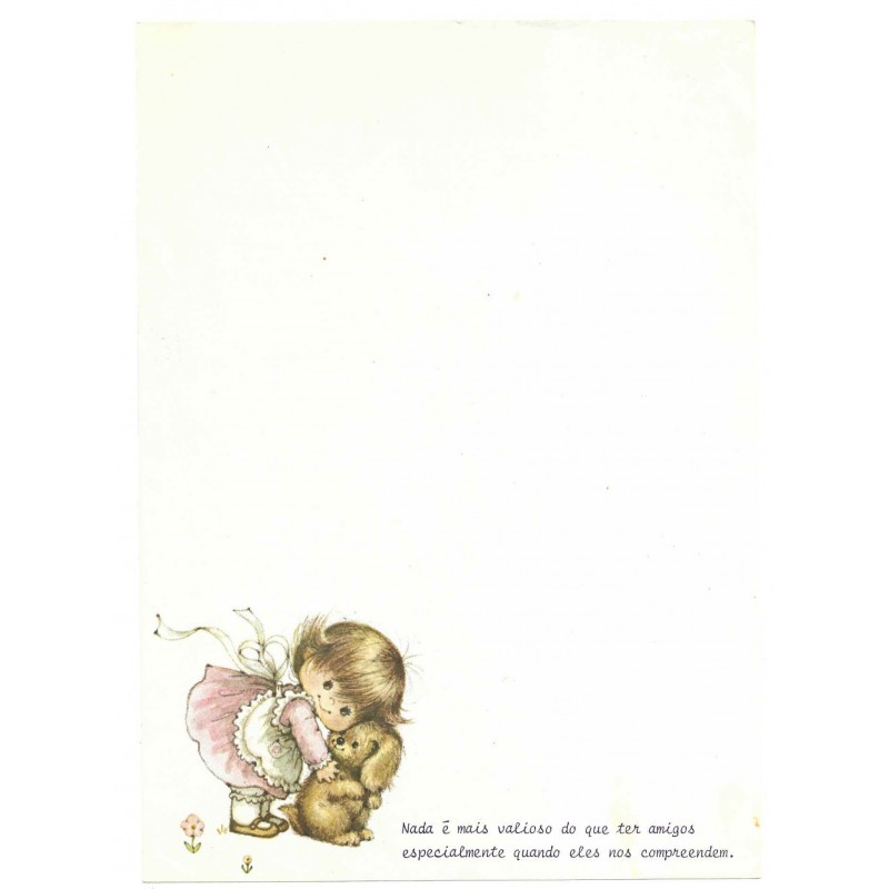 Papel de Carta Antigo Cromocart Morehead 3 COM FRASE