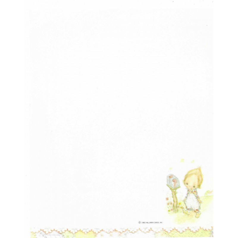 Papel de Carta ANTIGO BETSEY Clark Patchwork 3 Hallmark CROWN