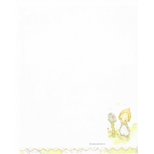 Papel de Carta ANTIGO BETSEY Clark Patchwork 3 Hallmark CROWN