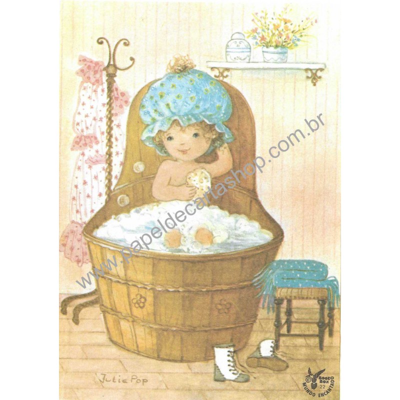 Papel de Carta Antigo Mundo Encantado 22 Julie Pop