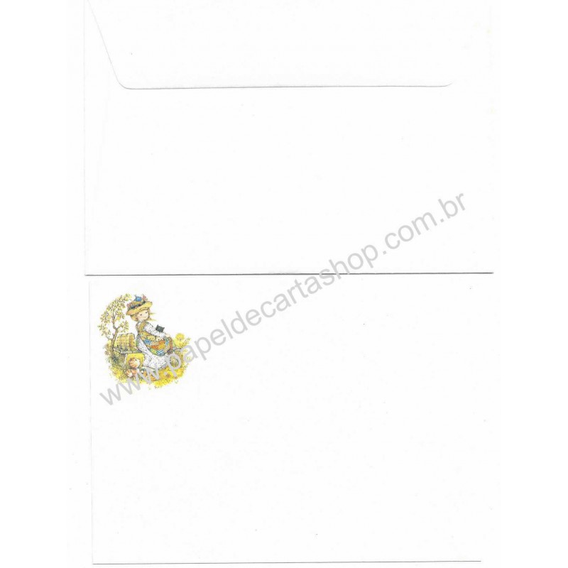 Conjunto de Papel de Carta Antigo Importado Anneliese P1