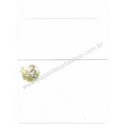 Conjunto de Papel de Carta Antigo Importado Anneliese P2