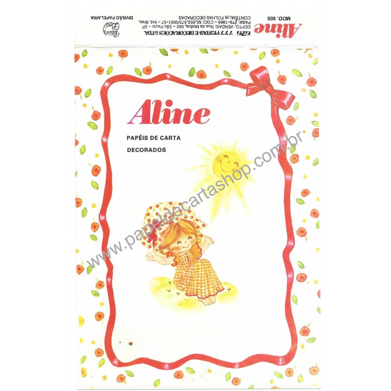 Capinha e Papel de Carta Antigo Coleção Palacio's Line Aline