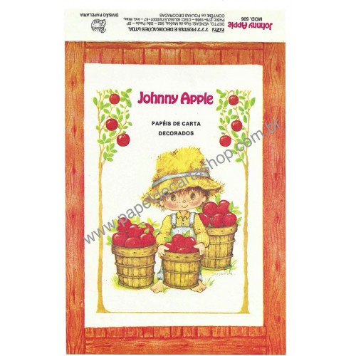 Capinha e Papel de Carta Antigo Coleção Palacio's Line Johnny Apple