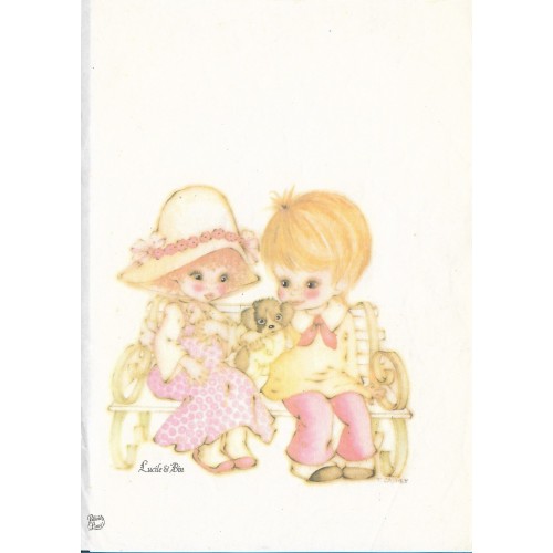 Capinha e Papel de Carta Antigo Coleção Palacio's Line Lucile & Bin